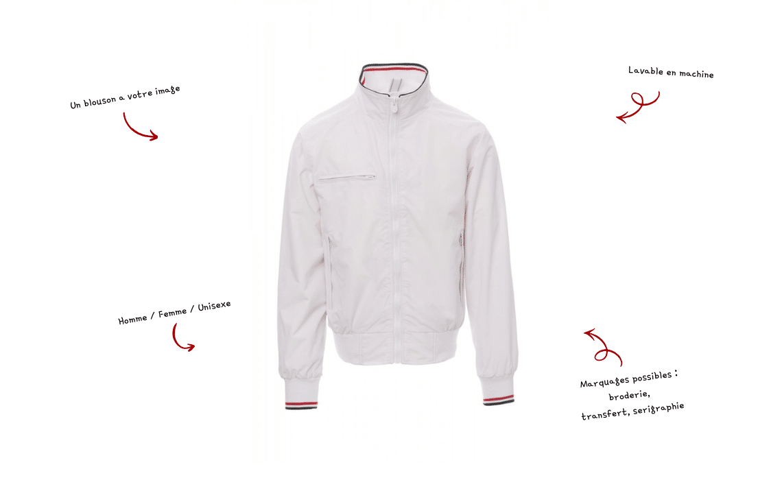 Blouson avant personnalisation
