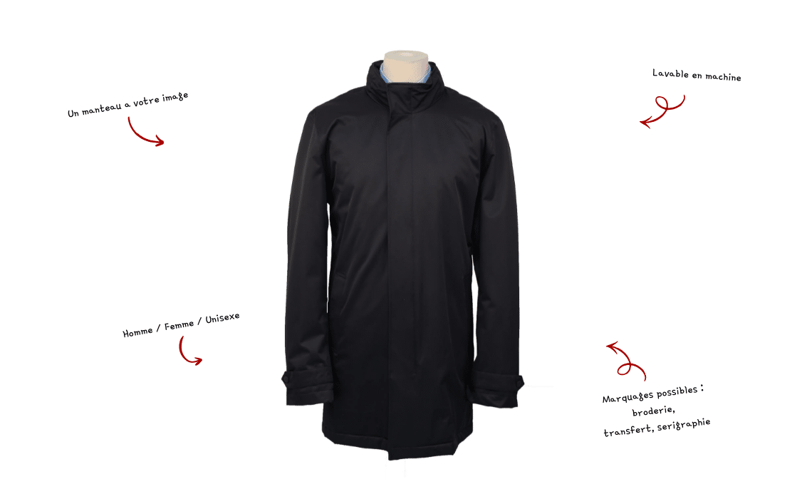 manteau avant personnalisation