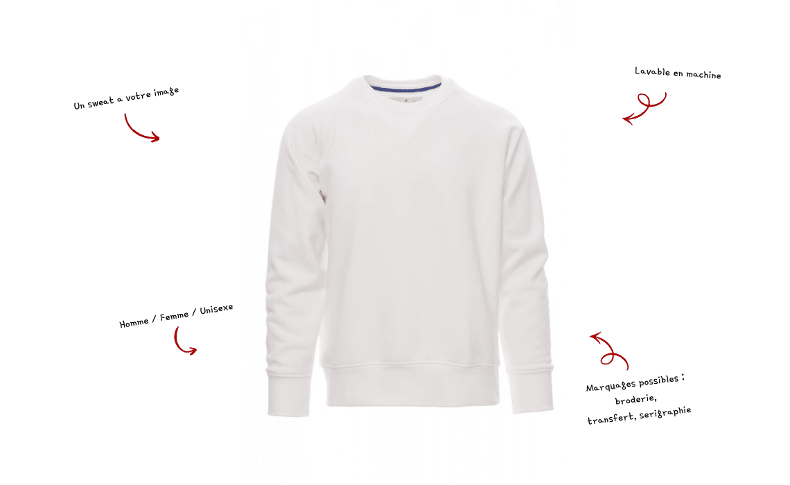 sweat avant personnalisation