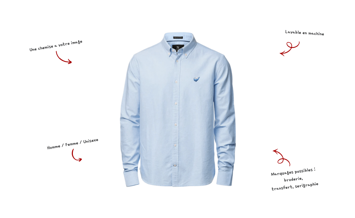 chemise après personnalisation